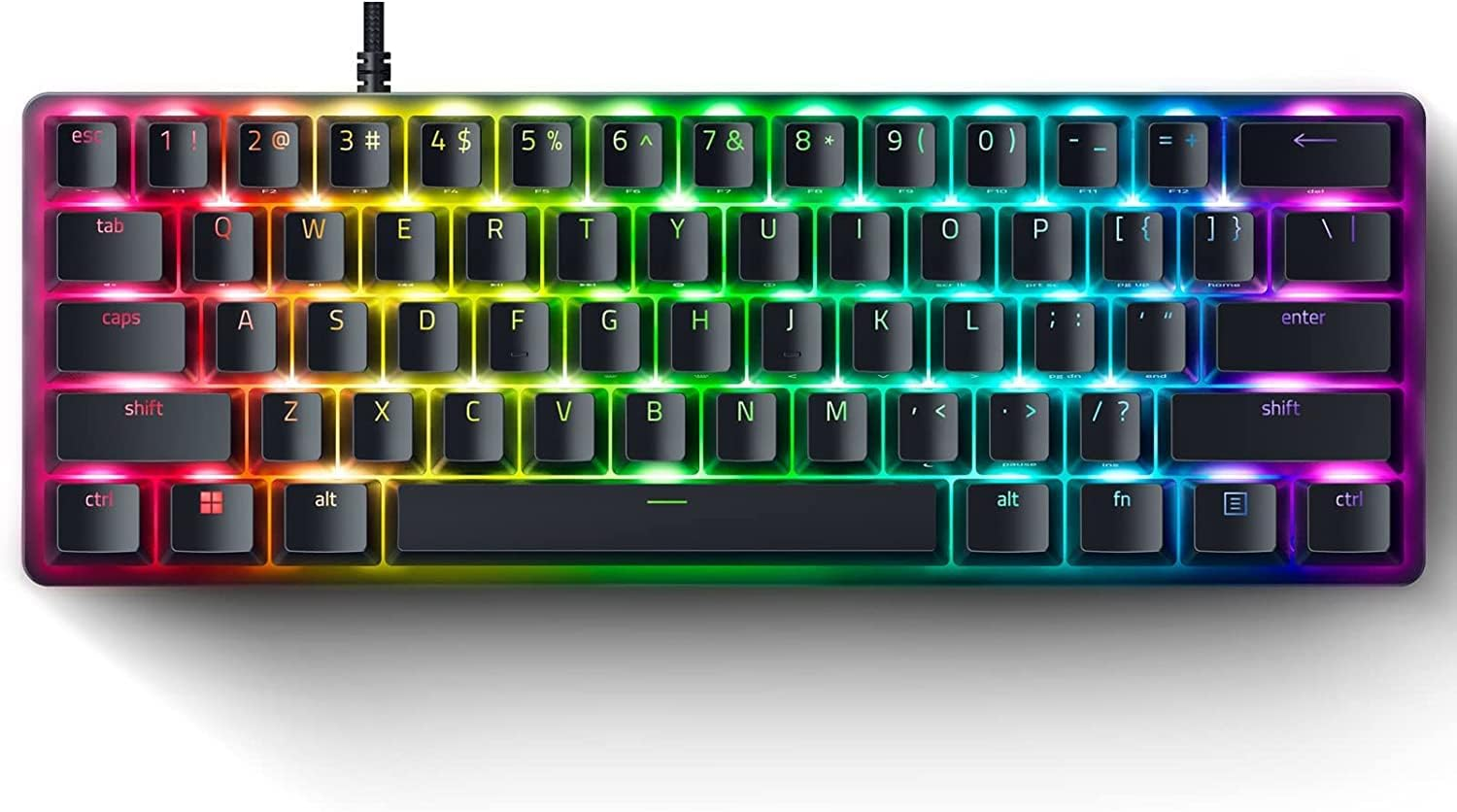 Razer Huntsman Mini 60% Clicky Optical-Mechanical (Purple Switch) Gaming Keyboard - Black Razer Huntsman Mini 60% Clicky Optical-Mechanical (Purple Switch) Gaming Keyboard - Black